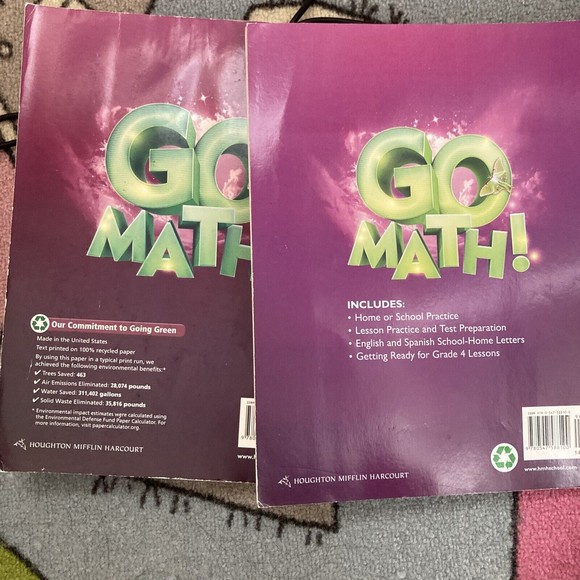 Lot Of 2. Go Math!: Student Practice Book & Text Book Grade 3 - Paperback - Picture 5 of 9